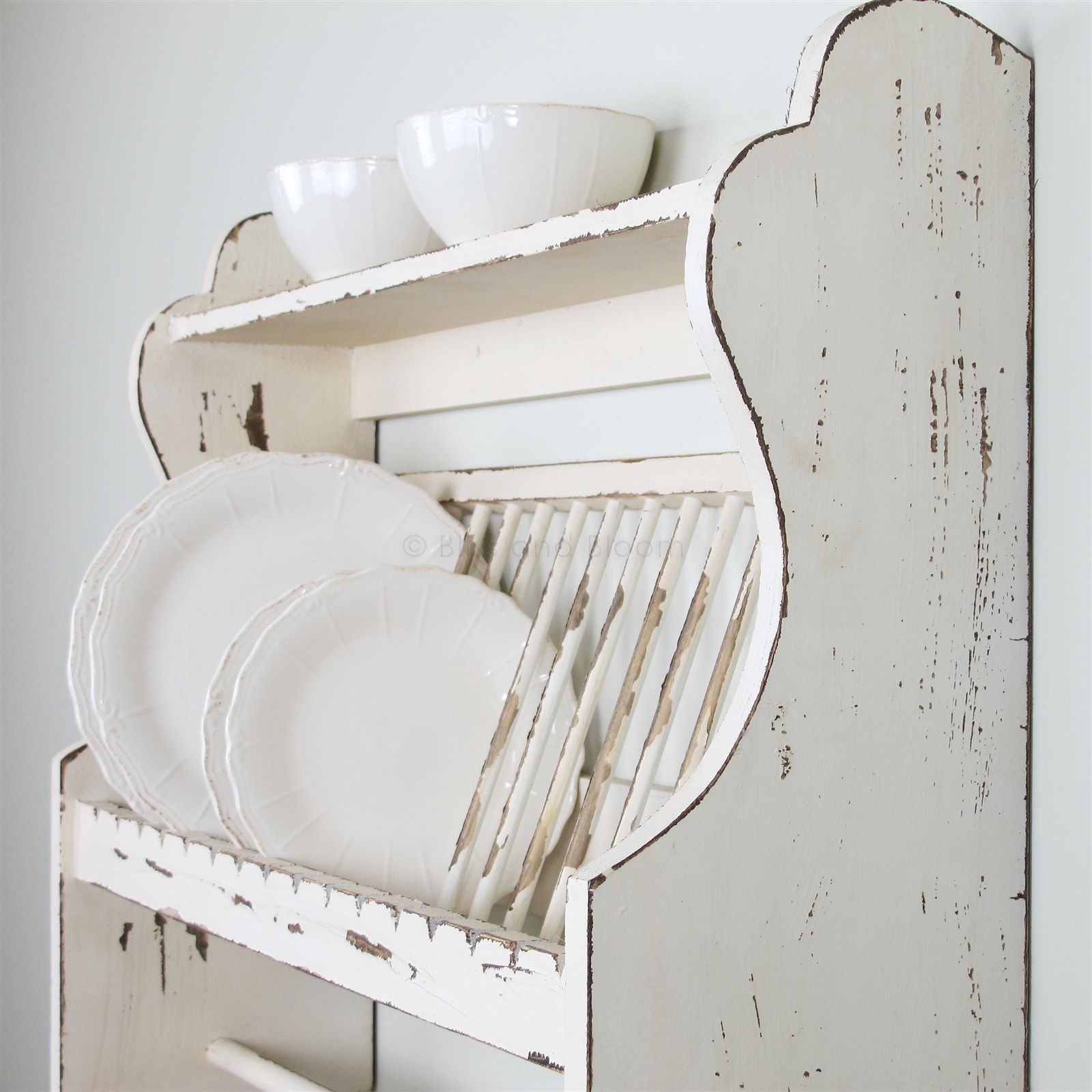 Wooden plate rack/shelf | Bliss and Bloom